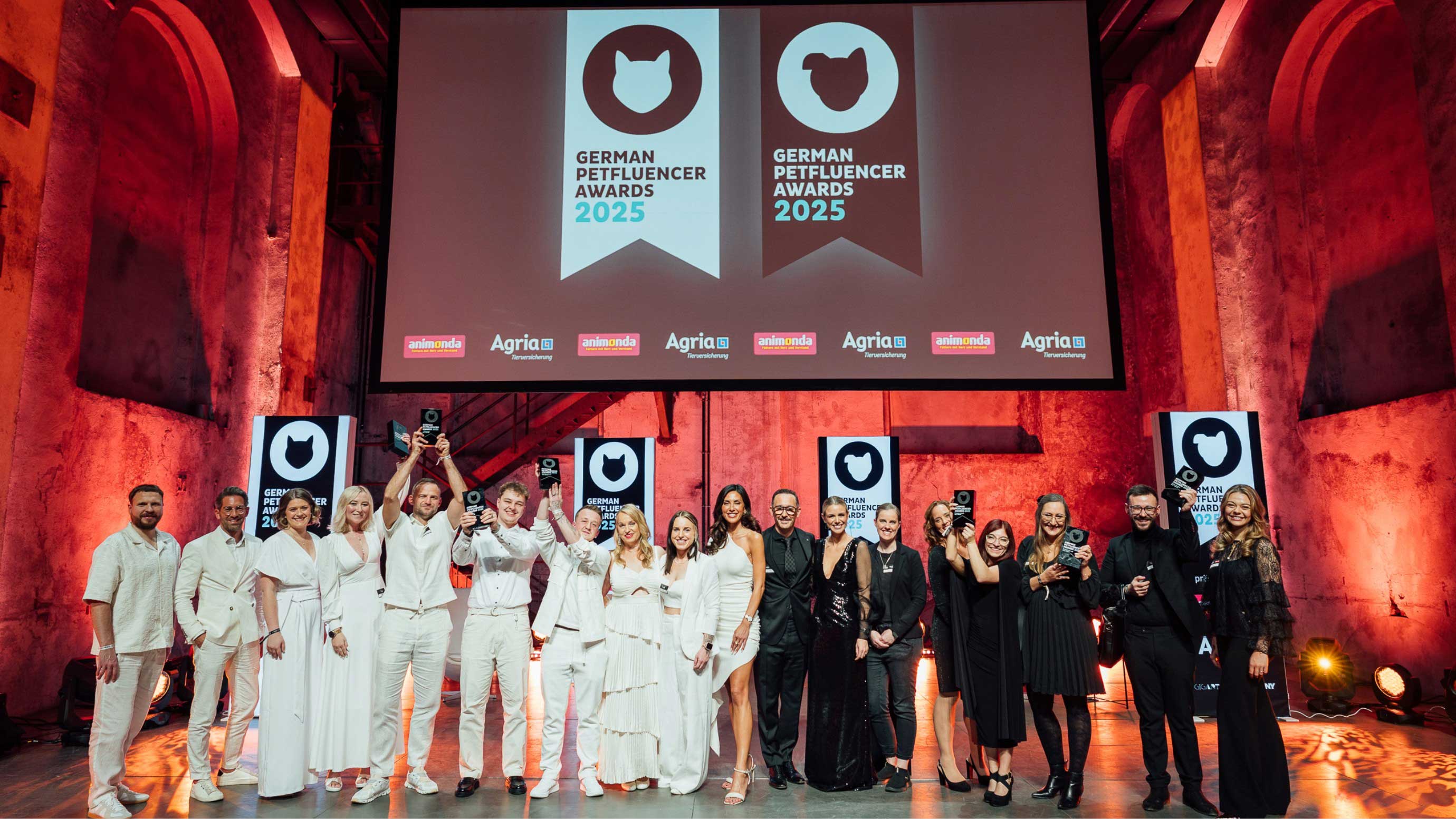 The winners of the German Petfluencer Awards 2025 on stage